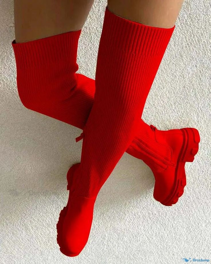 Above the knee sock boots