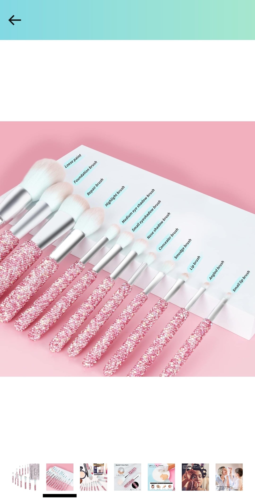 Glitter Make-up brushes