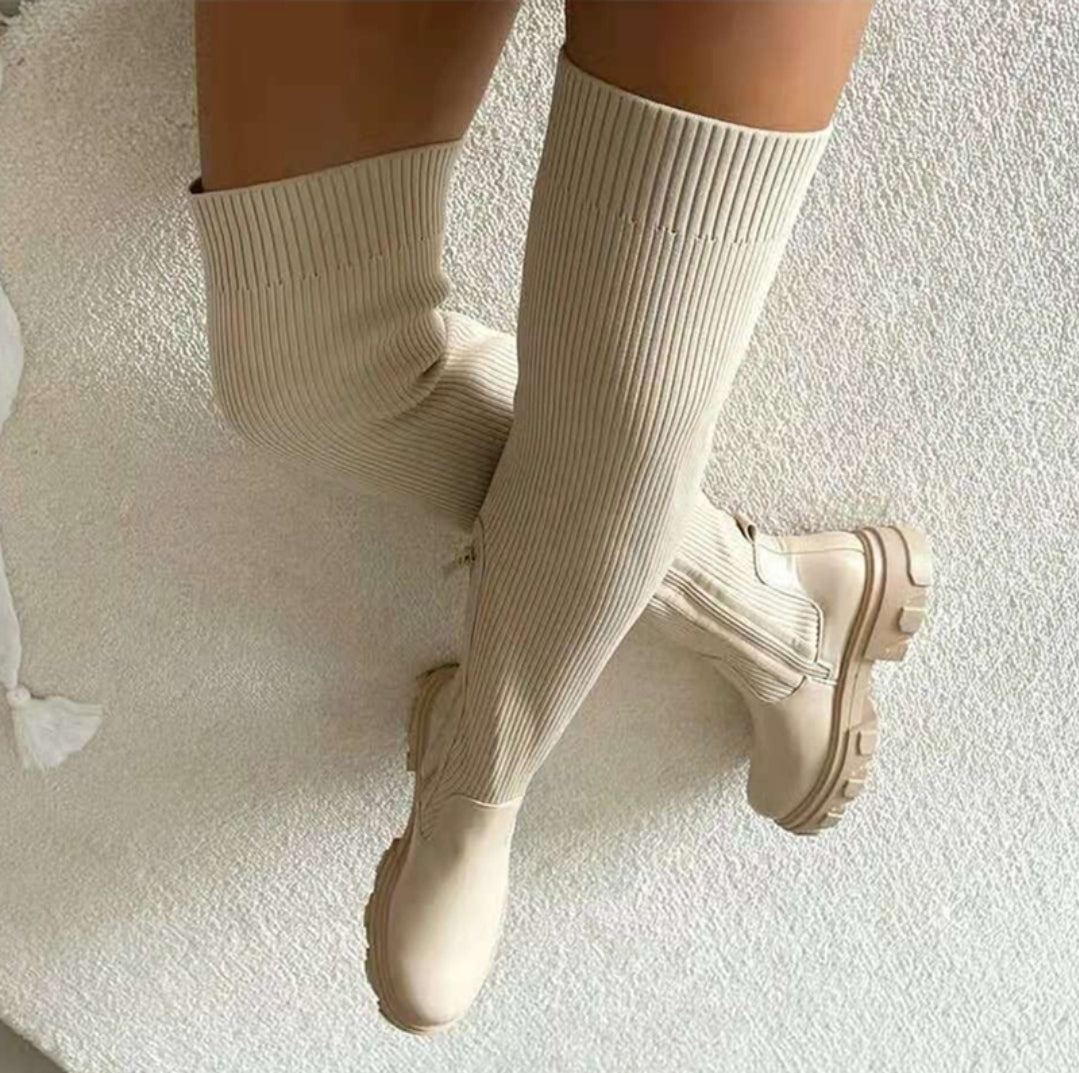 Above the knee sock boots