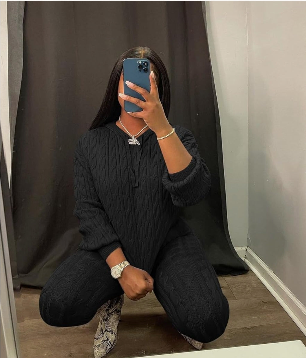 Knit Two Piece Outfits For Women Sweater Sets