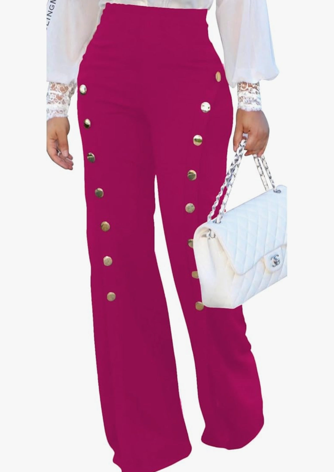 Women's High Waisted Stretchy Bootcut Pull On Dress Pants Casual Work Pants