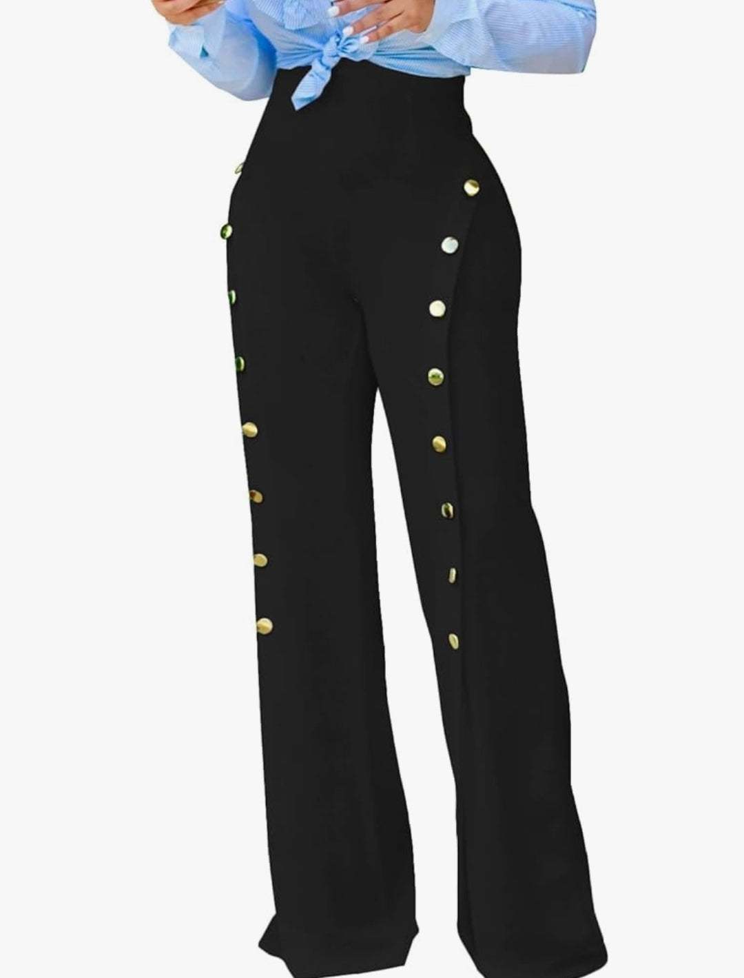 Women's High Waisted Stretchy Bootcut Pull On Dress Pants Casual Work Pants