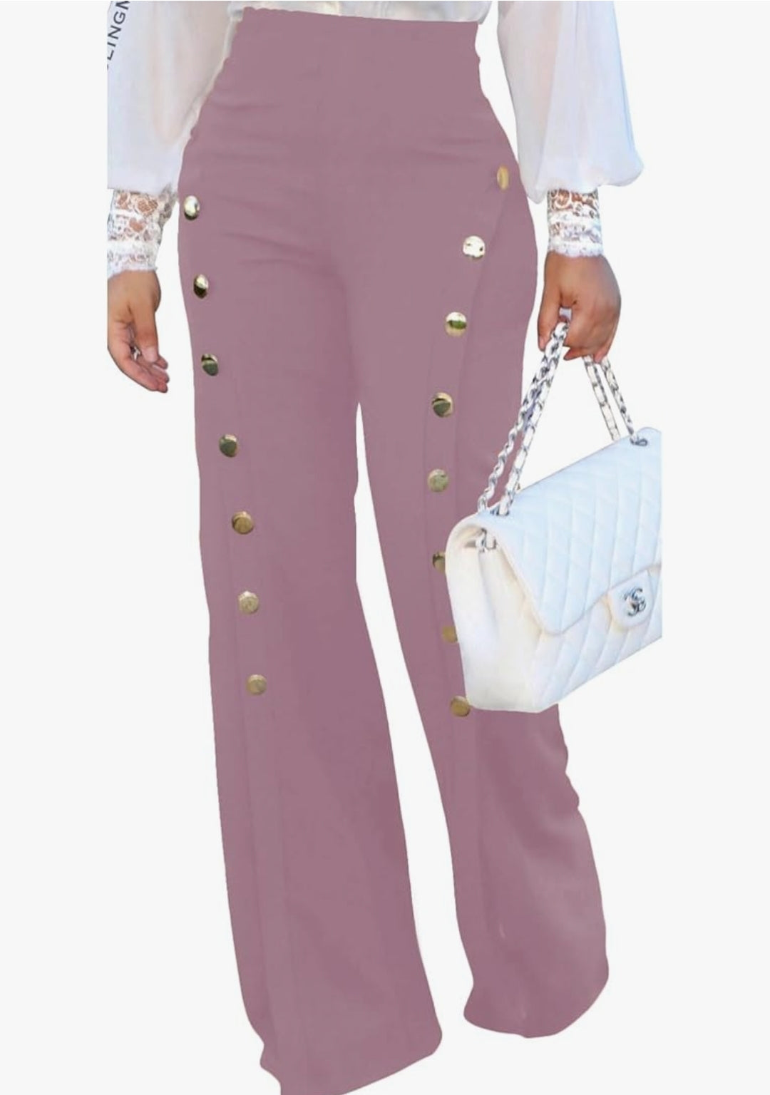 Women's High Waisted Stretchy Bootcut Pull On Dress Pants Casual Work Pants