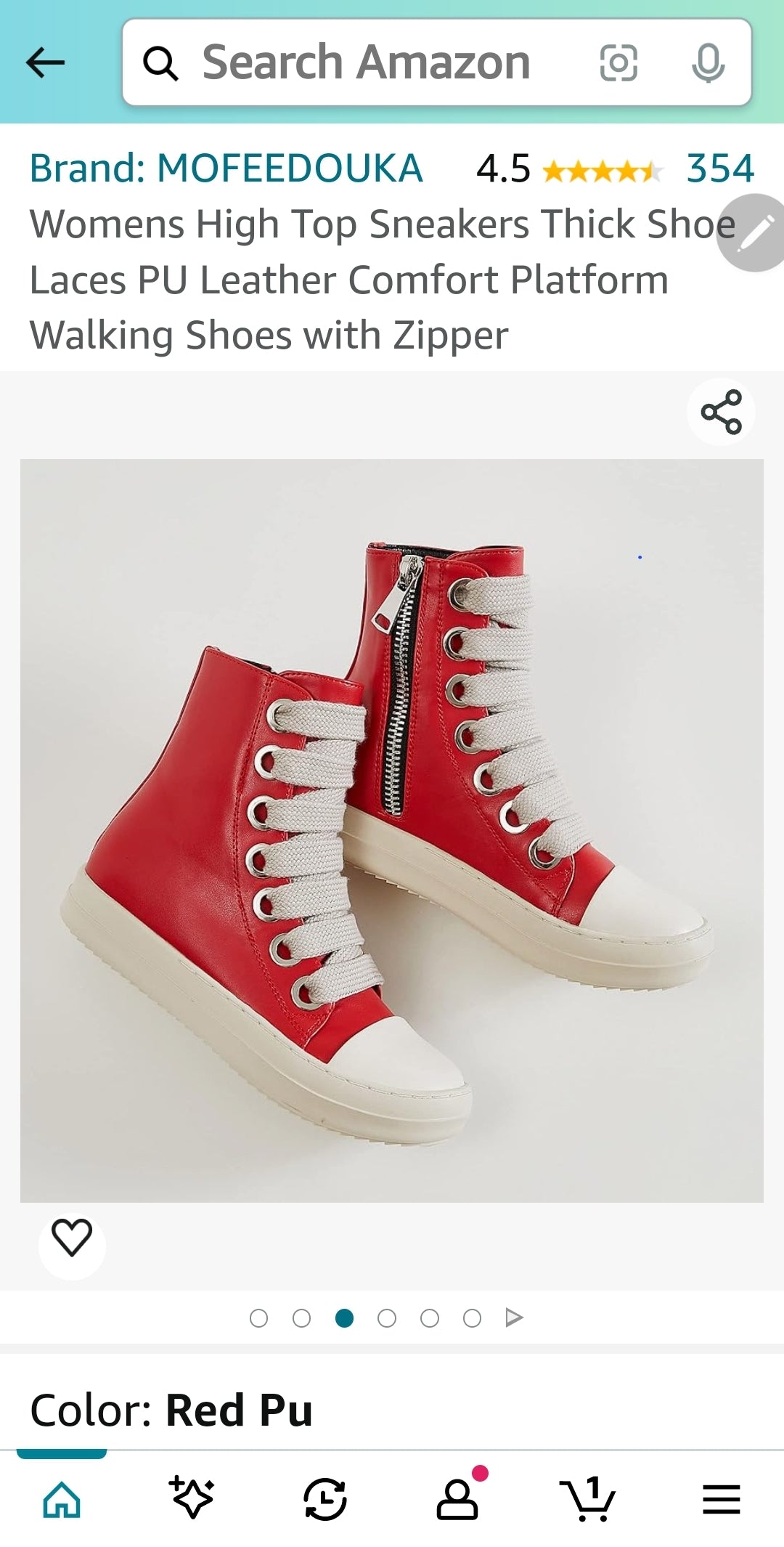 Womens High Top Sneakers Thick Shoe Laces PU Leather Comfort Platform Walking Shoes with Zipper