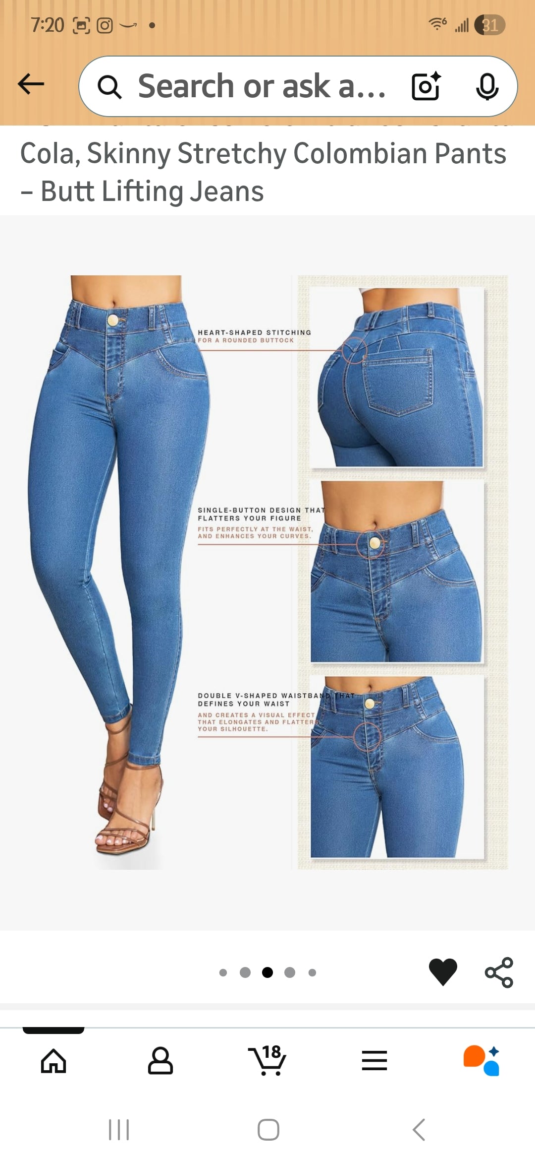 Skinny Stretchy Colombian Pants – Butt Lifting Jeans
