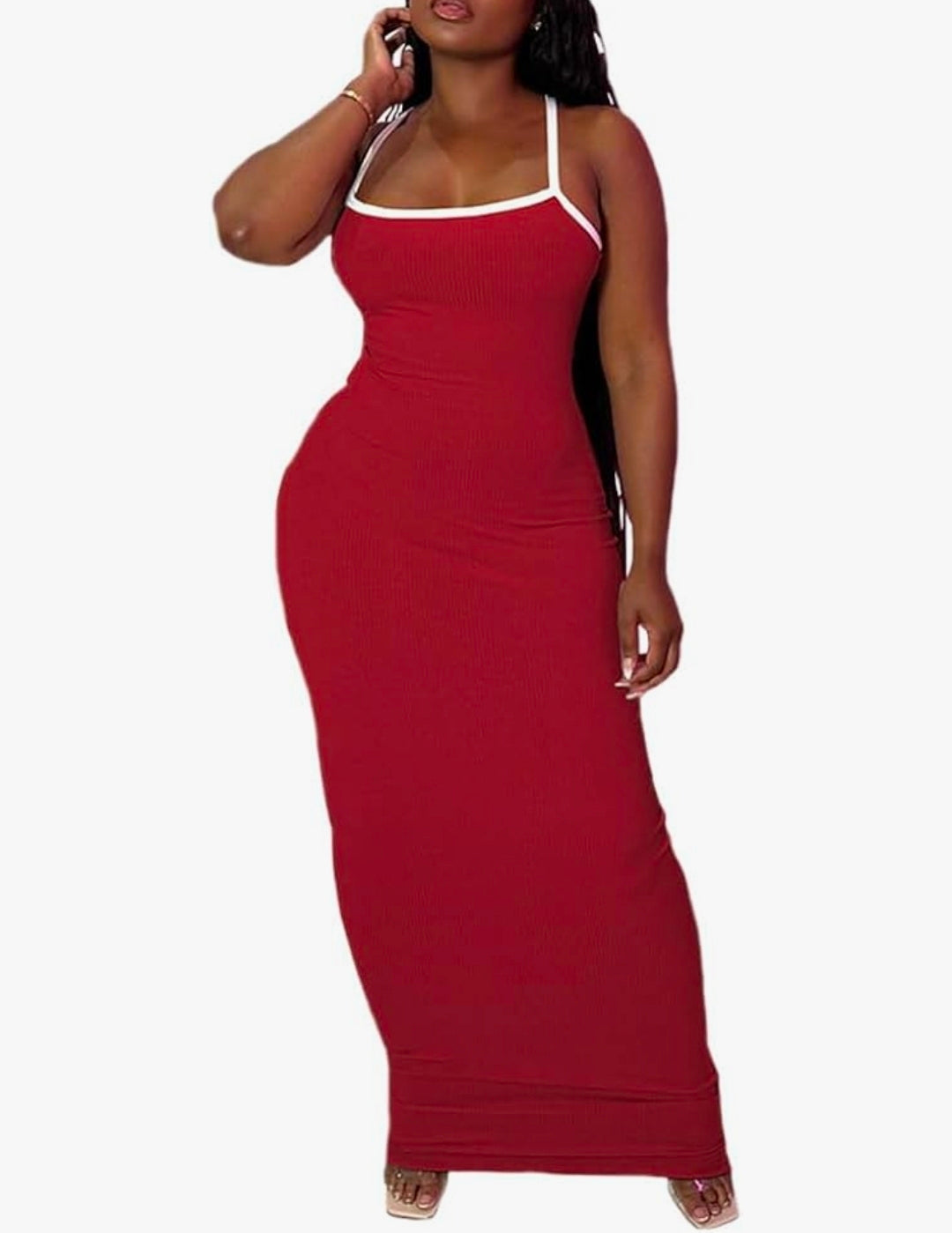 Women Summer Long Dress Casual Slip Sexy Slim Sleeveless Bodycon Maxi Dresses for Women
