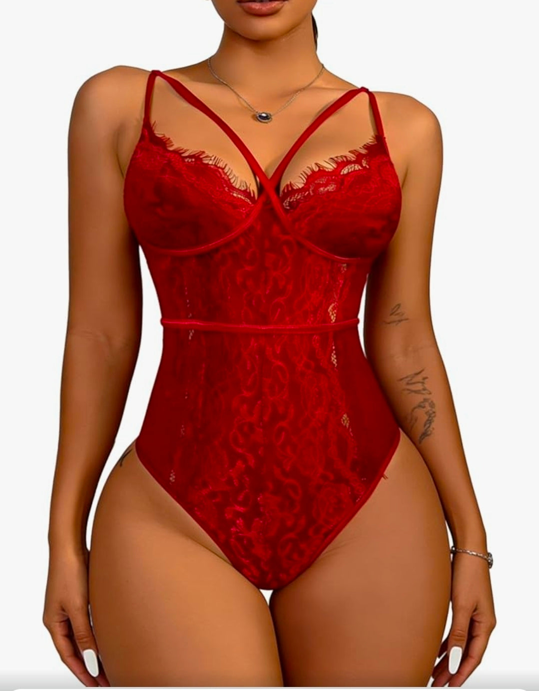Womens Sexy Bodysuit Lingerie One Piece Babydoll V Neck Teddy Snap Crotch
