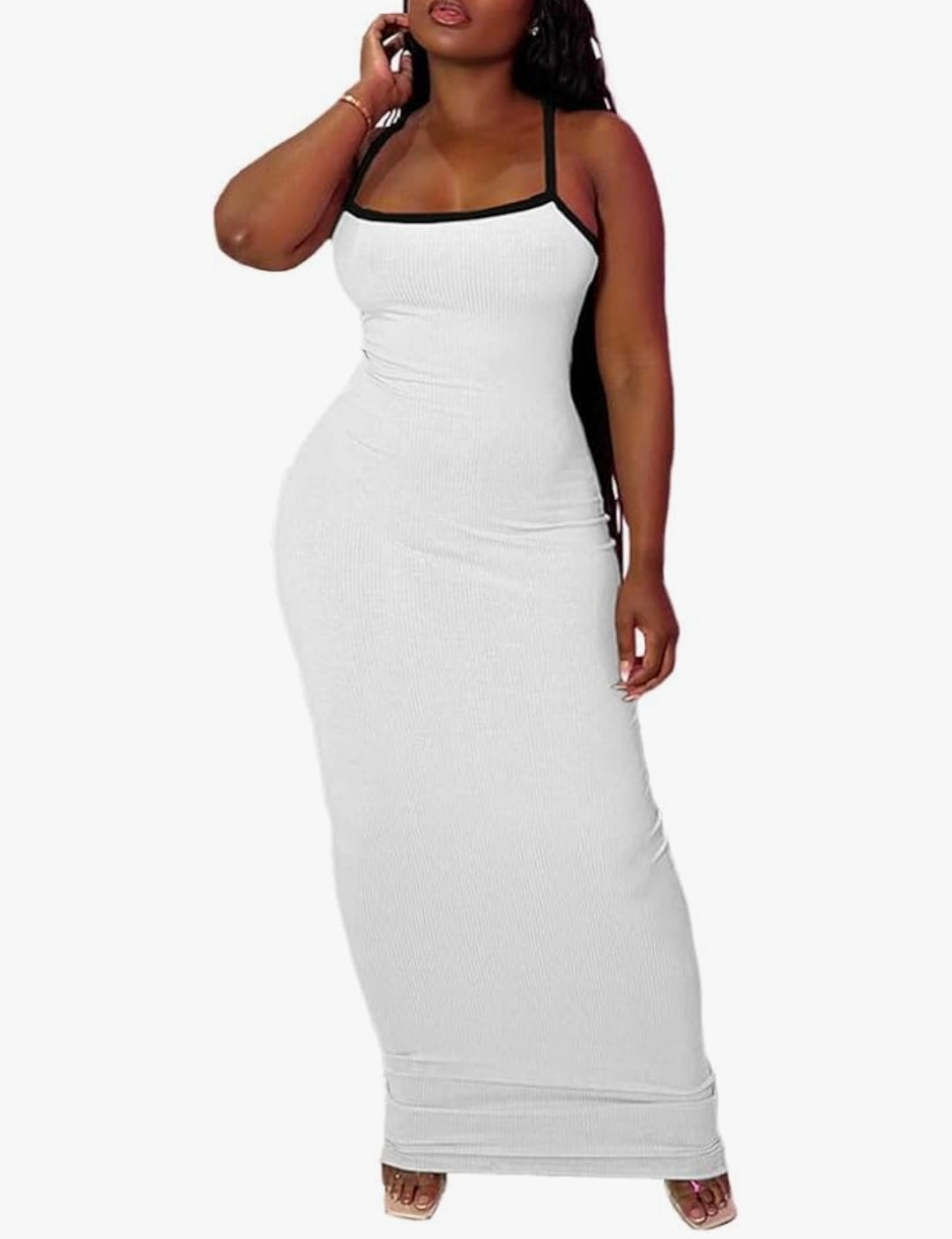 Women Summer Long Dress Casual Slip Sexy Slim Sleeveless Bodycon Maxi Dresses for Women